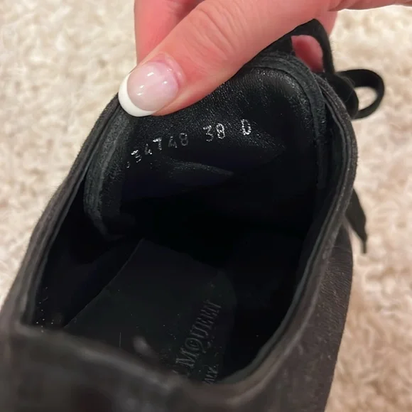 ALEXANDER MCQUEEN Canvas Sneakers leather tongue size 38 (women’s 8) - Picture 4 of 10